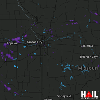 Hail Map Topeka, KS 06-18-2017