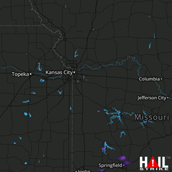 Hail Map KANSAS CITY 06-23-2017