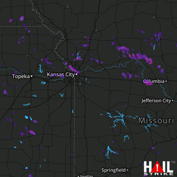 Hail Map Kansas City, MO 06-30-2017
