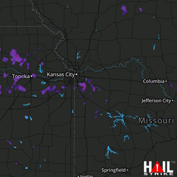 Hail Map Topeka, KS 07-23-2017
