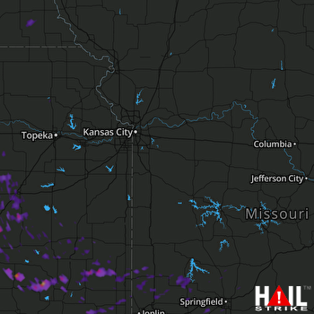 Hail Map Girard, KS 08-05-2017