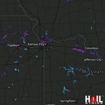 Hail Map Kansas City, MO 08-21-2017