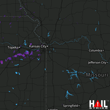 Hail Map Gardner, KS 09-17-2017