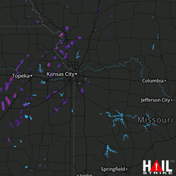 Hail Map Atchison, KS 10-21-2017