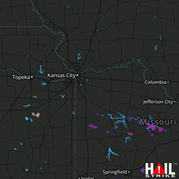 Hail Map Sunrise Beach, MO 07-20-2018
