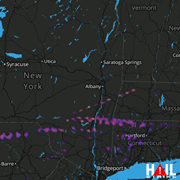 Hail Map Waterbury, CT 05-15-2018