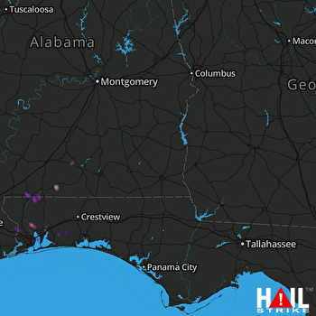 Hail Map Molino, FL 02-09-2021