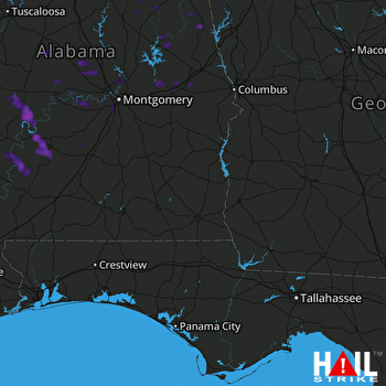 Hail Map Talladega, AL 10-22-2021