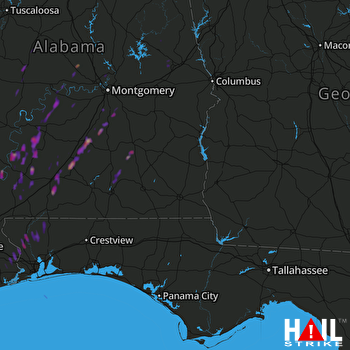 Hail Map Greenville, AL 03-30-2017
