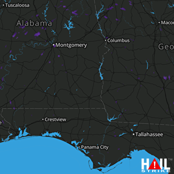 Hail Map FORT RUCKER 07-11-2017