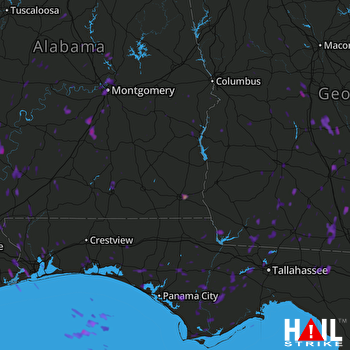 Hail Map Montgomery, AL 07-21-2017