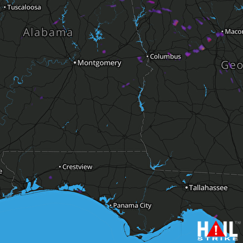 Hail Map Thomaston, GA 09-22-2017