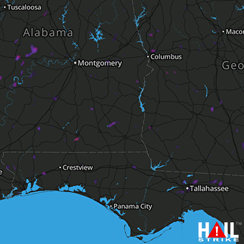 Hail Map Blakely, GA 06-09-2018