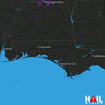 Hail Map Montgomery, AL 08-19-2020