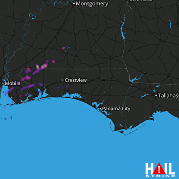 Hail Map Molino, FL 02-09-2021