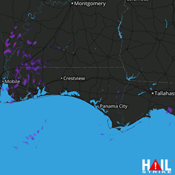 Hail Map Mobile, AL 06-17-2017