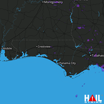 Hail Map Pelham, GA 07-04-2018