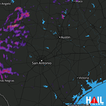 Hail Map Harker Heights, TX 10-01-2021