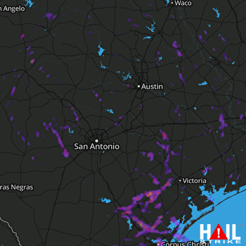 Hail Map Corpus Christi, TX 06-04-2017