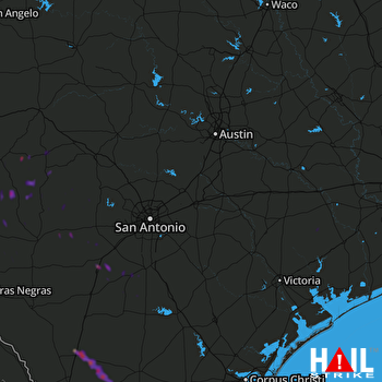 Hail Map Pearsall, TX 04-25-2018