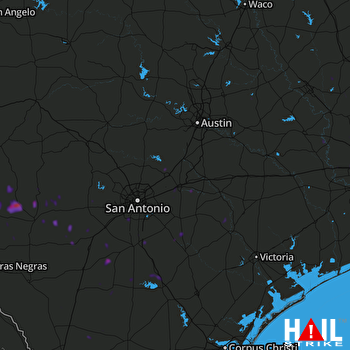 Hail Map Falls City, TX 05-20-2018