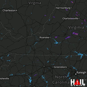 Hail Map Broadway, VA 04-20-2017