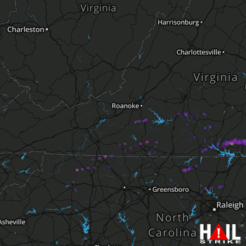 Hail Map Mount Airy, NC 04-22-2017