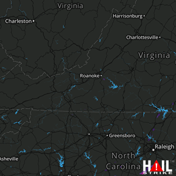 Hail Map Timberlake, NC 06-19-2017