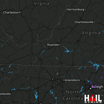 Hail Map Raleigh, NC 07-28-2017