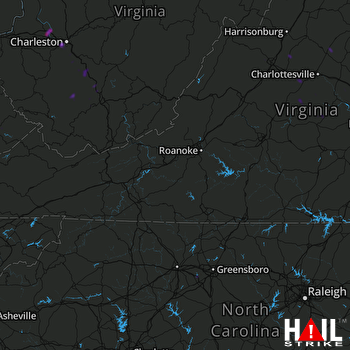 Hail Map Charleston, WV 06-19-2018