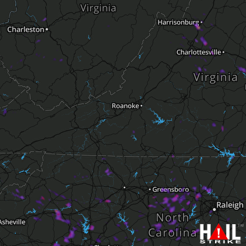 Hail Map Durham, NC 08-08-2018