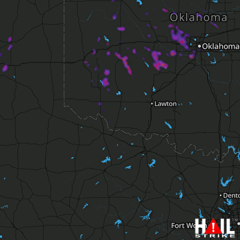 Hail Map Altus, OK 08-14-2018