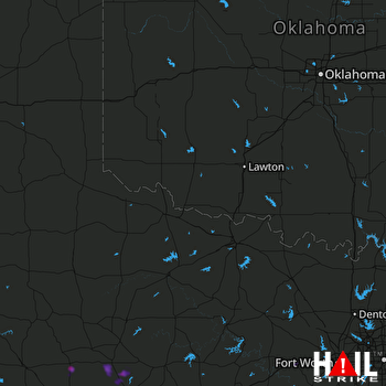 Hail Map Hawley, TX 08-20-2018