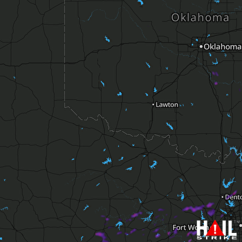 Hail Map Aubrey, TX 06-16-2019