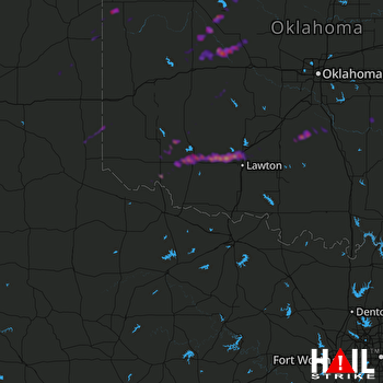 Hail Map Altus, OK 10-10-2019