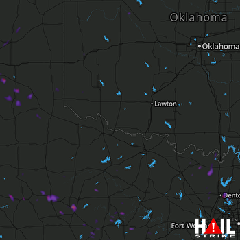 Hail Map Denton, TX 05-24-2020