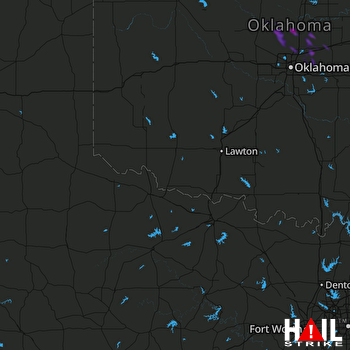 Hail Map Guthrie, OK 07-04-2020