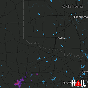 Hail Map Hamlin, TX 06-14-2021