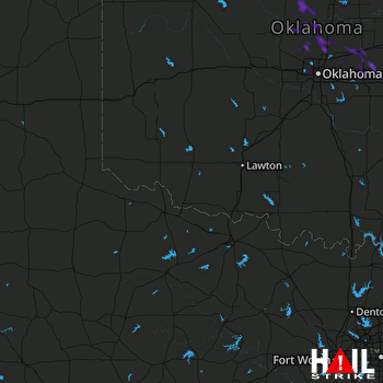 Hail Map Edmond, OK 07-27-2021