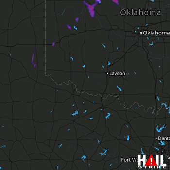 Hail Map Erick, OK 09-08-2021
