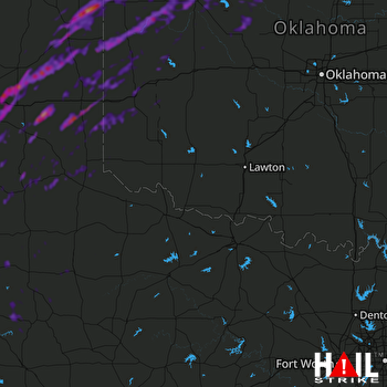 Hail Map Canadian, TX 10-13-2021