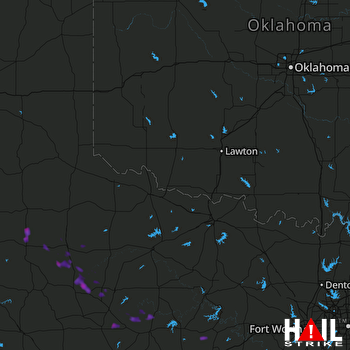 Hail Map ALTUS AFB 07-29-2017