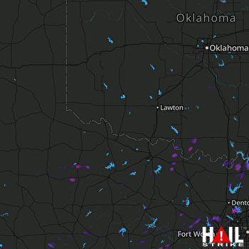 Hail Map Flower Mound, TX 08-12-2017