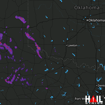 Hail Map Cedar Hill, TX 08-14-2017