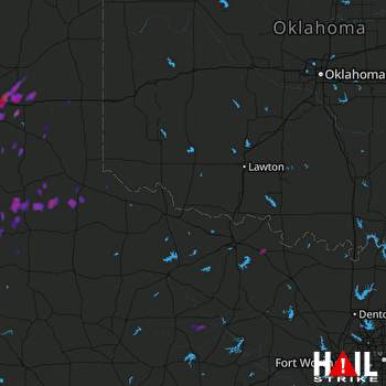 Hail Map Henrietta, TX 09-16-2017