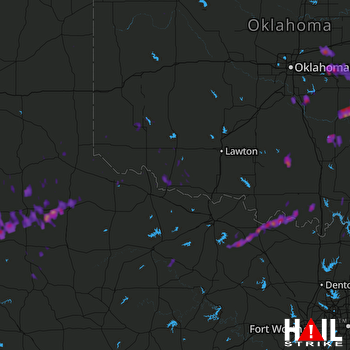 Hail Map Ada, OK 09-17-2017