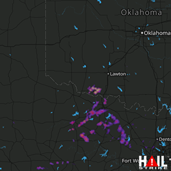 Hail Map Iowa Park, TX 09-19-2017