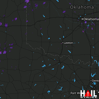 Hail Map ALTUS AFB 10-07-2017
