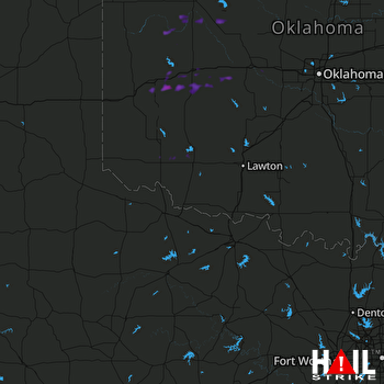 Hail Map Burns Flat, OK 10-15-2017