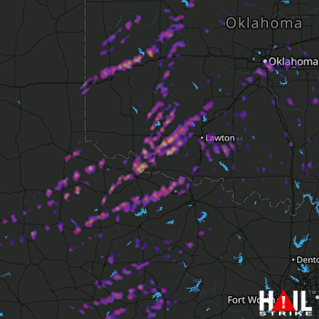 Hail Map Oklahoma City, OK 10-21-2017
